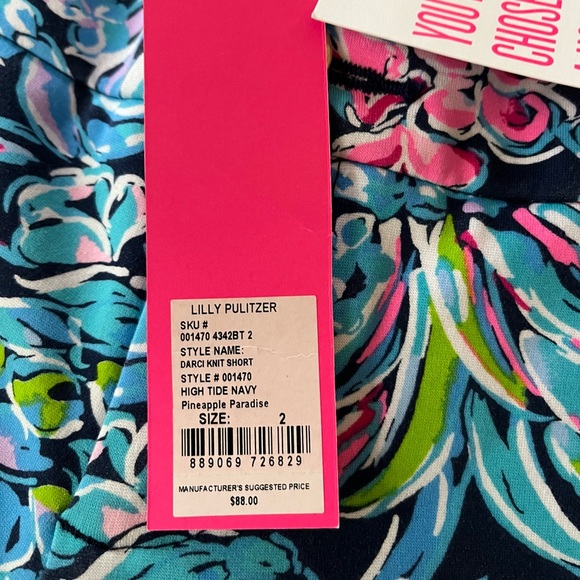NWT Lilly Pulitzer Darci Knit Short High Tide Navy Size 2 - Picture 5 of 6
